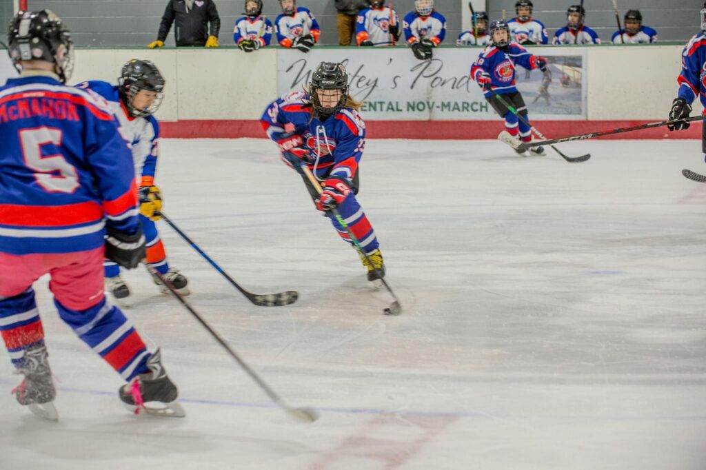 12U skater during a game