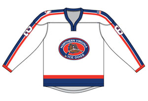 Nova Ice Dogs white game jersey