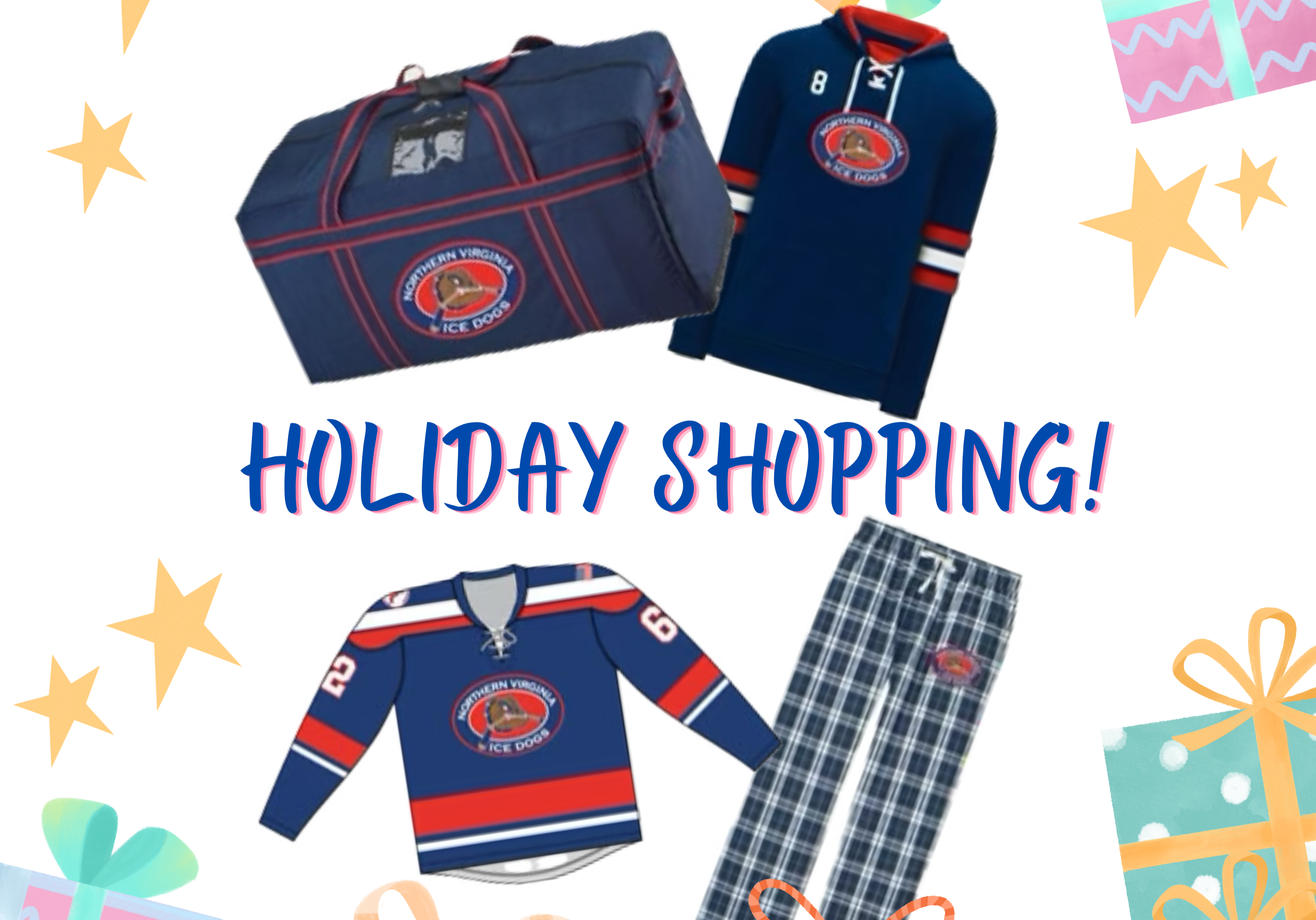 Image of merchandise available for holiday shopping