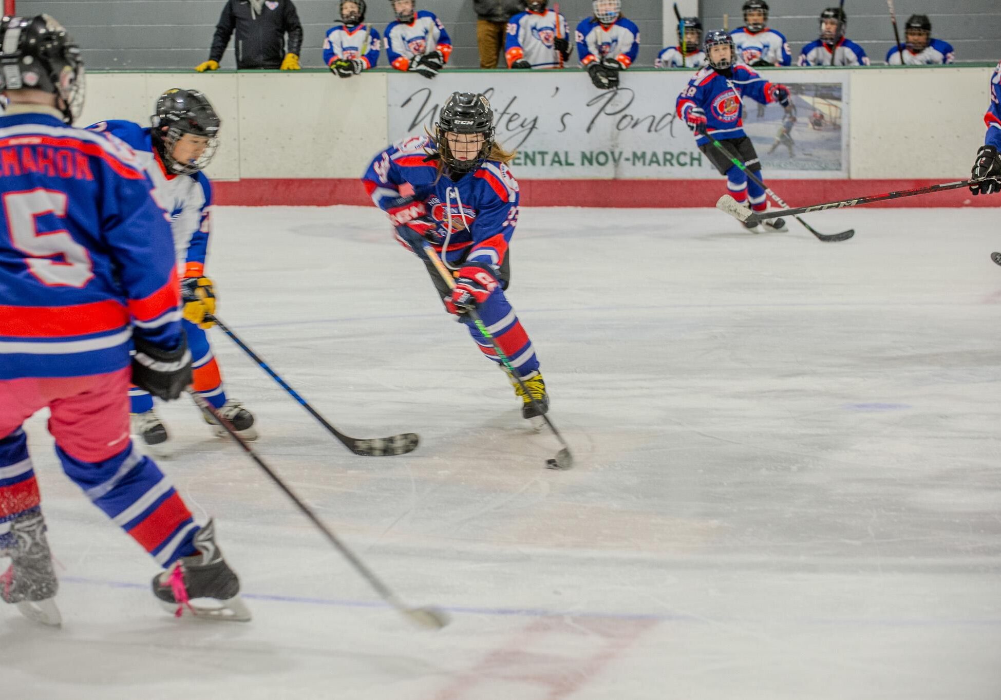 12U skater during a game