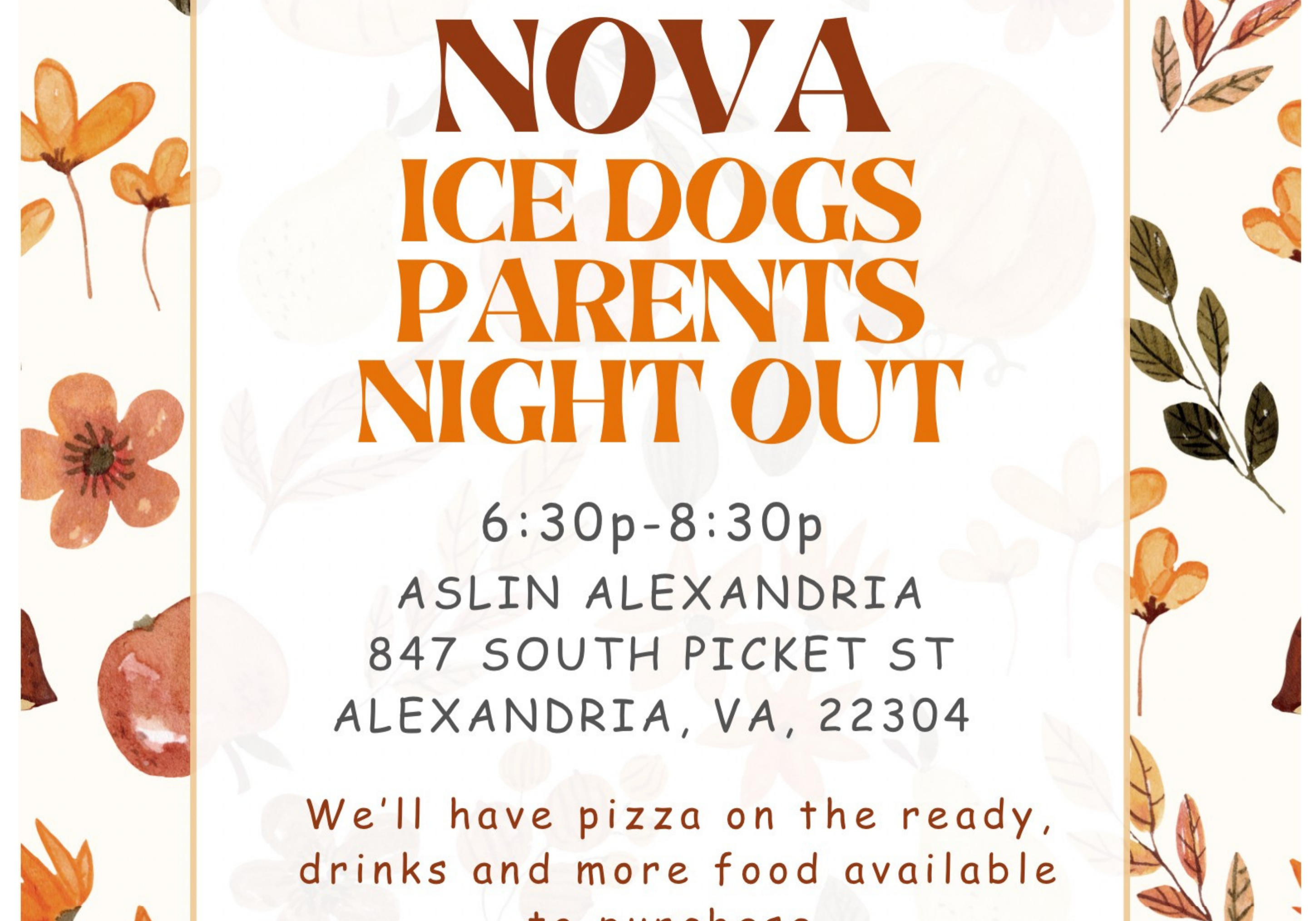 Parents night out flyer